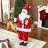 Life Size Santa Claus Christmas Decoration, Voice-Activated with Twinkling LED Lights, Red