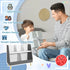 Two-Tier Kids Storage Shelf, with Five Compartments, Anti-Tip Device - Grey 5 (2)