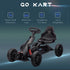Kids Pedal Go Kart, with Adjustable Seat, EVA Wheels, Seat, Handbrake - Black