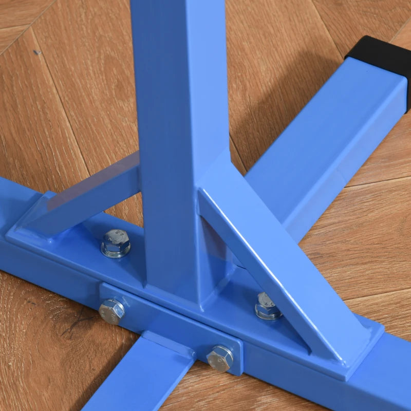 Height Adjustable Gymnastics Horizontal Bar for Kids, Children Junior Kip High Bar Fitness, Blue