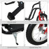 Teen Kick Scooter with Adjustable Handlebar, Inflatable Wheels, Two Brakes, Black