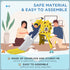 Baby Slide with Basketball Hoop, Climber, Easy to Assemble Kids Slide for Indoor Use, for Ages 18-36 Months - Yellow