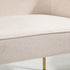 Fabric Accent Chair, Modern Armchair with Metal Legs for Living Room, Bedroom, Home Office, Cream