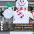 8ft Tall Christmas Inflatable Snowman with Street Lamp, Lighted for Home Indoor Outdoor Garden Lawn Decoration Party Prop