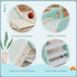 Foldable Kids Slide, Freestanding Baby Slide, for Ages 1.5-3 Years, Grey & Green