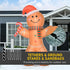 8ft Christmas Inflatable Gingerbread Man, Lighted Blow Up Yard Decor Indoor Outdoor Garden Lawn Party Prop