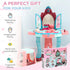 31 Piece Kids Dressing Playset, with Magical Princess Mirror, Light and Sound - Pink and Blue