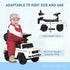 3 in 1 Kids Children Ride on Push Car Toddler Sliding Car G350 Licensed Walker Foot to Floor Slider Push-Along with Horn Steering Wheel NO POWER Manual, White