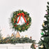 60cm Pre-Lit Artificial Christmas Door Wreath Holly LED Decor Pine Cones Hanging Glittered Festival Indoor Outdoor Decoration