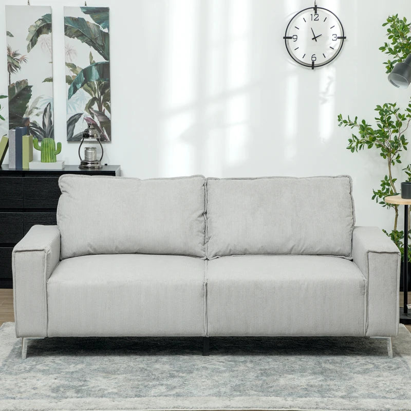 Three-Seater Corduroy - Light Grey