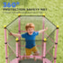 4.6FT/55" Kids Trampoline with Safety Enclosure, Outdoor Indoor Use, for Ages 3-10 Years, Pink