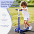 Kids 3 Wheel Scooter for 2-6 Years Old w/ Adjustable Height, LED Light, TPE Handlebar, Blue