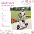 Kids Scooter Kick Scooter, with 12" EVA Tyres, Rear Brake, Big Wheels Scooter for 5-12 Years , Pink
