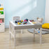 Kids Table and Chair Set, with Storage Space - Grey