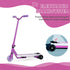 Electric Scooter for Kids Aged 4-7 Years, with Flashing LED Lights, Rear Auxiliary Wheels, Purple