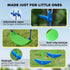 Metal Garden Swing Set Height Adjustable Children Outdoor Backyard Play Set for Toddlers Over 3 Years Old, Green