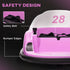 360° Rotation Kids Bumper Car, 12V Waltz Car with Remote Control, Dual Joystick, Music, Lights, Pink