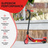 Electric Scooter for Kids Aged 6-14 Years, with Colourful Lights, Red