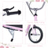Stunt Scooter, Kids Scooter with 16" Big Wheels, Adjustable Height, Dual Brakes, for Ages 5+ Years, Pink
