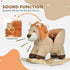 Kids Lion-themed Rocking Horse, with Roaring Sound Button, Seatbelt, Brown