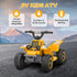 6V Electric Quad Bike for Kids, Ride On ATV w/ Forward/Reverse, Headlights, for Ages 18-36 Months, Yellow