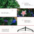 4FT Prelit Artificial Christmas Tree Fibre Optic Star LED Light Holiday Home Xmas Decoration with LED Light for Indoor Party, Green