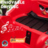 Angry Bird Licensed Waltzer Car, 12V Kids Bumper Car w/ Joysticks, Remote, Music LED Lights, Red