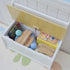 2 In 1 Wooden Toy Box, Seat Storage Bench, Storage Chest Cabinet Organiser, with Safety Pneumatic Rod
