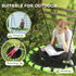 100cm Diameter Kid Nest Swing Seat with Height Adjustable Ropes for Outdoor, Indoor, Black/Green