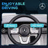Mercedes-Benz AMG CLA 45 Licensed 12V Kids Electric Car Ride on Car w/ Remote, Suspension Lights Music Horn - White