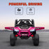 2 Seater 24V 7AH Ride on Truck, Battery Powered Electric Ride On Car w/ Remote, Suspension, 3 Speeds, Pink