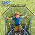 Kids Trampoline Mini Bouncer with Enclosure Safety Net For Ages 3-10 Years - Blue