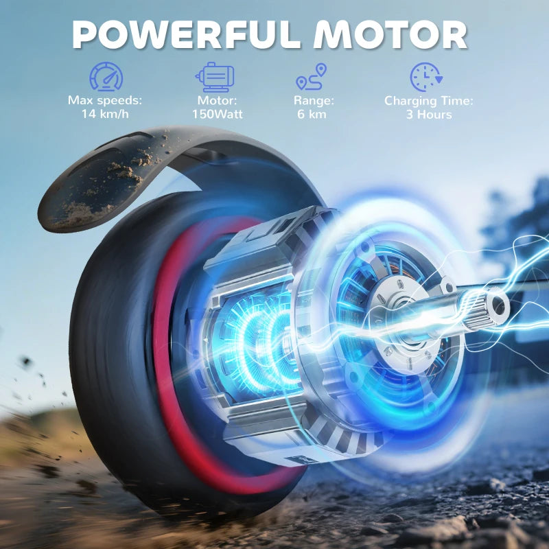 Folding Electric Scooter for Kids, with Dual Brakes, Front Suspension, LED Colourful Lights, Gold