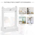 Kids Clothes Rail Wooden Hanging Rack with Storage Shelves Children Garment Freestanding Wardrobe for 3-8 Years Toddler, White