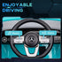 Mercedes-Benz AMG CLA 45 Licensed 12V Kids Electric Car Ride on Car w/ Remote, Suspension Lights Music Horn - Light Blue