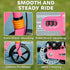 Kids Scooter with Four-Level Adjustable Handlebar, Dual Brake System, 200mm Wheels, ABEC-7 Bearings, Pink