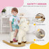Rocking Horse with Unicorn Design, Sounds, for Ages 2-4 Years, White