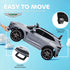 Aston Martin DBX Licensed Battery Powered Kids Electric Car, 12V Kids Ride on Car w/ Lights, Music Horn, Grey