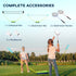 Portable Badminton Net Set w/ Volleyball Net, Rackets, Shuttlecocks