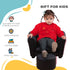 Toddler Chair Single Seater Kids Sofa Set, 54 x 42 x 41cm, Kids Sofa with Stool, Black
