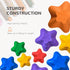Balance Stepping Stones Kids, 6-Piece Starfish Style Non-slip Obstacle Course, Stackable Balance Blocks, Garden Sensory Toys for Toddler 3-8 Years, Indoor Outdoor, Multicoloured