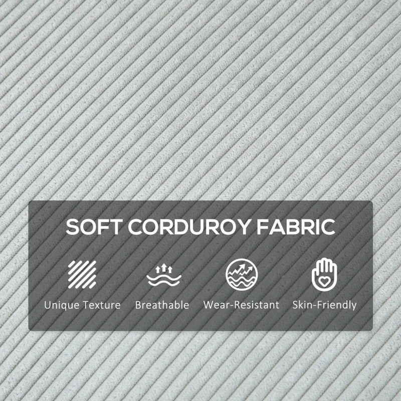 Three-Seater Corduroy - Light Grey