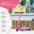 Electric Scooter for Kids 6-14 Years, with Colourful Lights, Pink