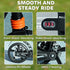 Kids Scooter with Four-Level Adjustable Handlebar, Dual Brake System, 200mm Wheels, ABEC-7 Bearings, Black