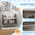 Two-Tier Kids Storage Shelf, with Five Compartments, Anti-Tip Device - Grey 5 (2)