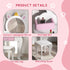 Unicorn-Design Kids Dressing Table, with Mirror and Stool - White