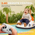360° Rotation Kids Bumper Car, 12V Waltzer Car with Remote Control, Dual Joysticks, Music Lights, Orange