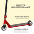 Stunt Scooter, 360° Entry Level Tricks Scooter w/ Lightweight Aluminium Deck and ABEC 7 Bearing, For Age 14+ Beginners, Red