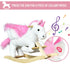 Kids Rocking Horse Unicorn Wooden Plush Ride On Chair Toy with Music 1.5-3 Years