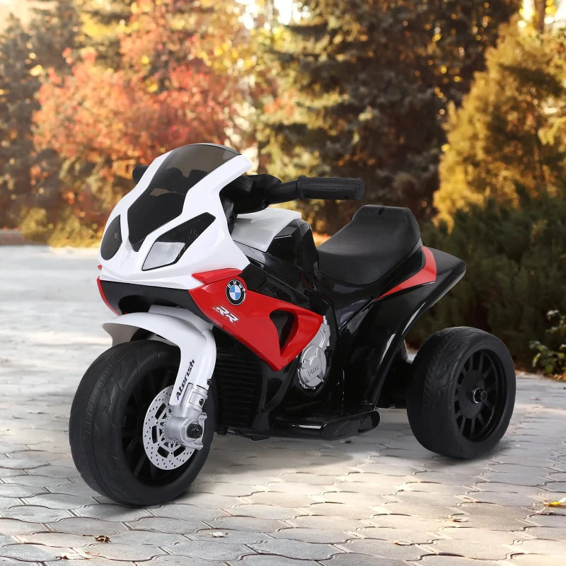 Electric Motorbike for Kids Ride on BMW Motorbike W/Headlights and Music, 6 V-Red
